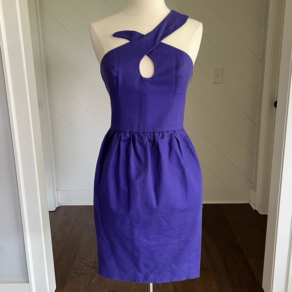 French Connection one shoulder mini dress with pockets!